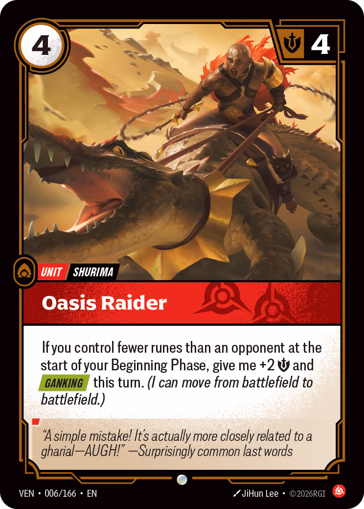 Oasis Raider VEN-006-166 Riftbound card