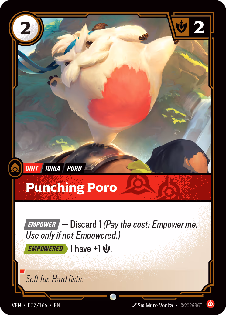 Punching Poro VEN-007-166 Riftbound card