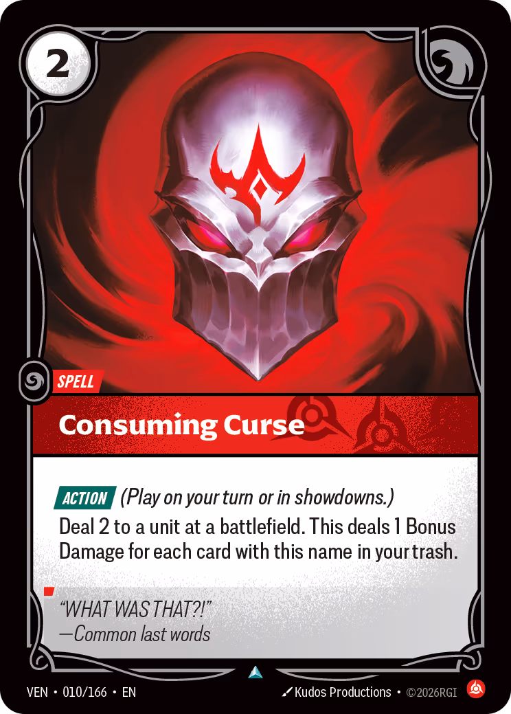Consuming Curse VEN-010-166 Riftbound card