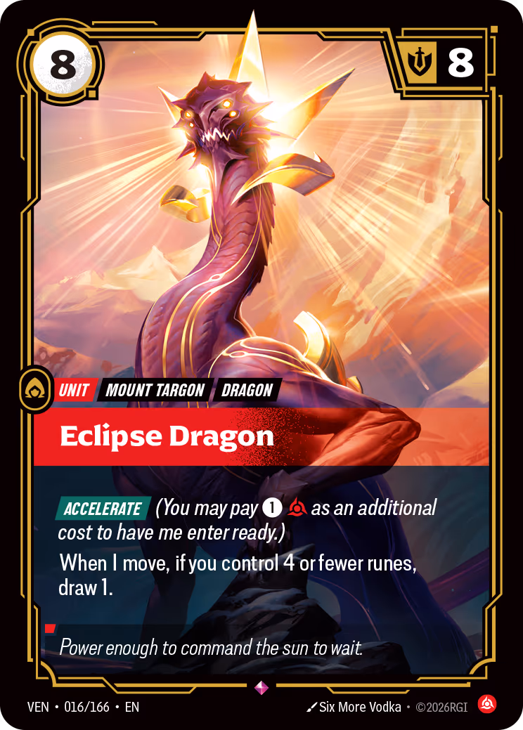 Eclipse Dragon VEN-016-166 Riftbound card