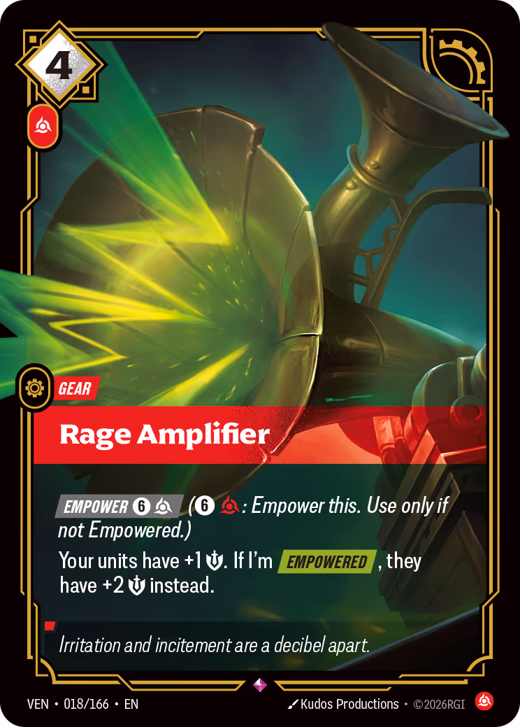 Rage Amplifier VEN-018-166 Riftbound card