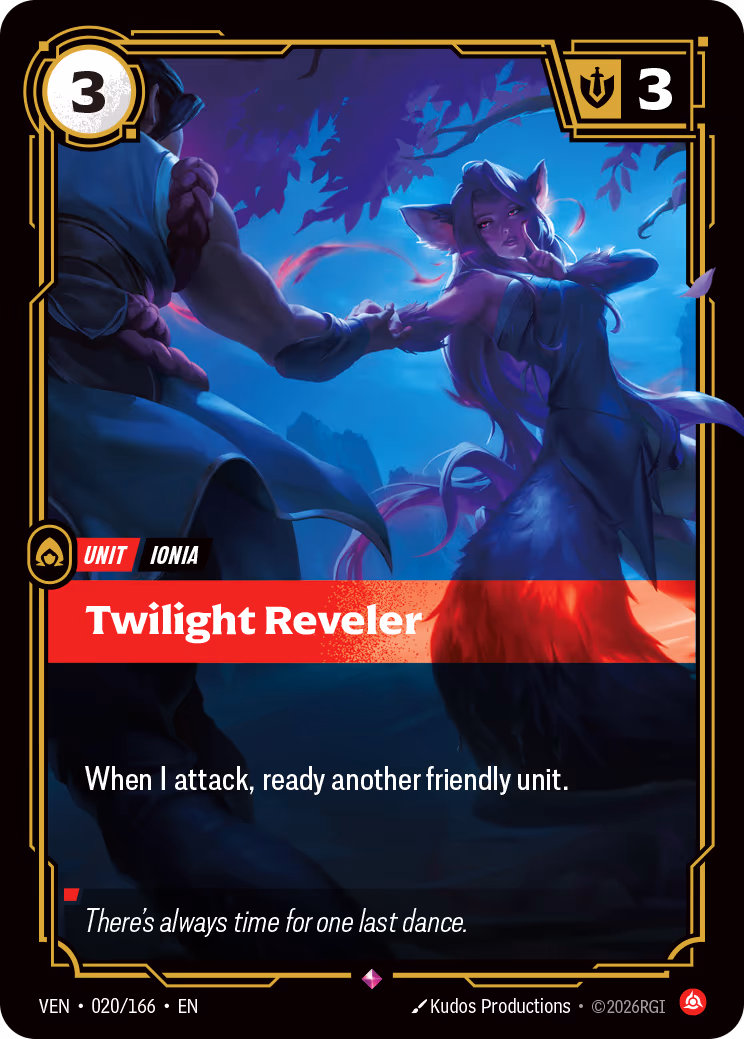 Twilight Reveler VEN-020-166 Riftbound card