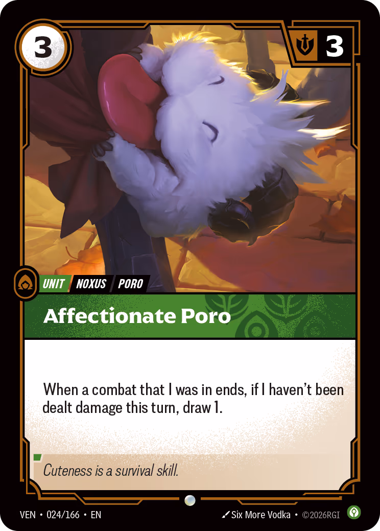 Affectionate Poro VEN-024-166 Riftbound card