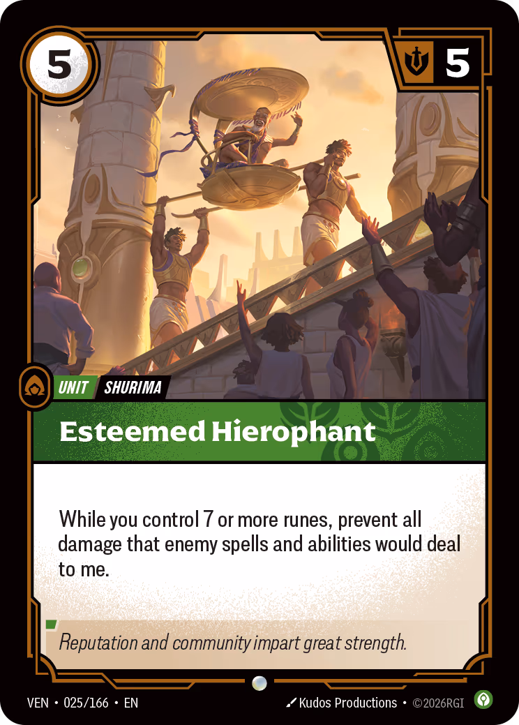 Esteemed Hierophant VEN-025-166 Riftbound card