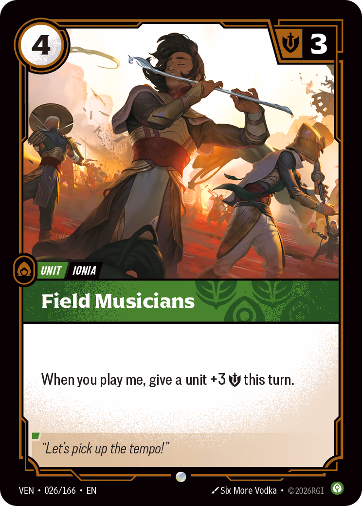Field Musicians VEN-026-166 Riftbound card