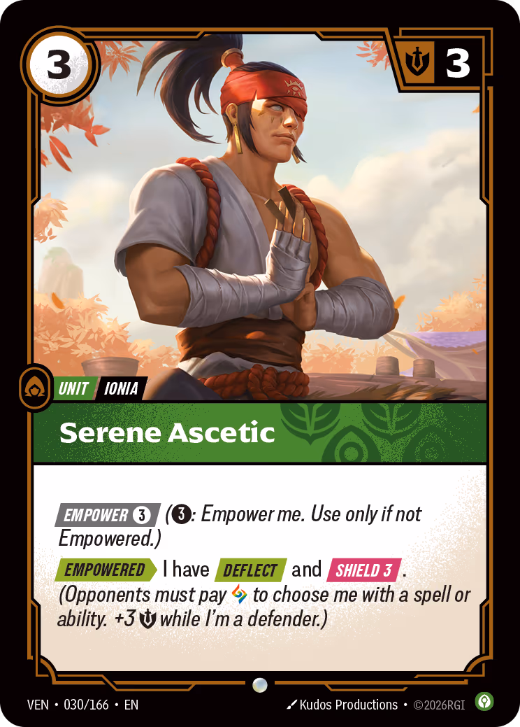 Serene Ascetic VEN-030-166 Riftbound card