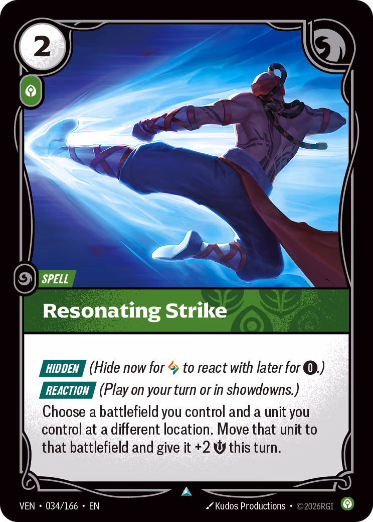 Resonating Strike VEN-034-166 Riftbound card