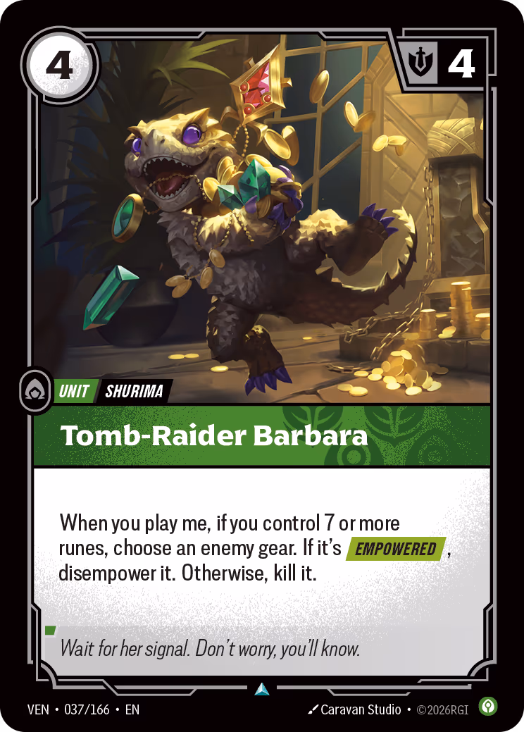 Tomb-Raider Barbara VEN-037-166 Riftbound card