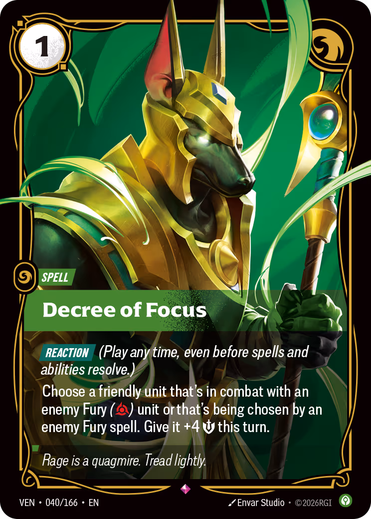 Decree of Focus VEN-040-166 Riftbound card