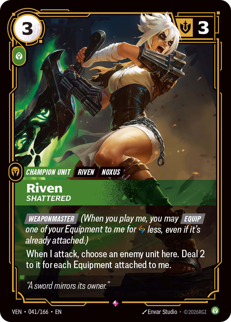 Riven, Shattered VEN-041-166 Riftbound card