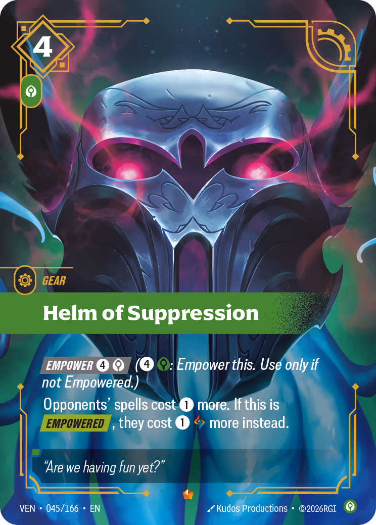 Helm of Suppression VEN-045-166 Riftbound card