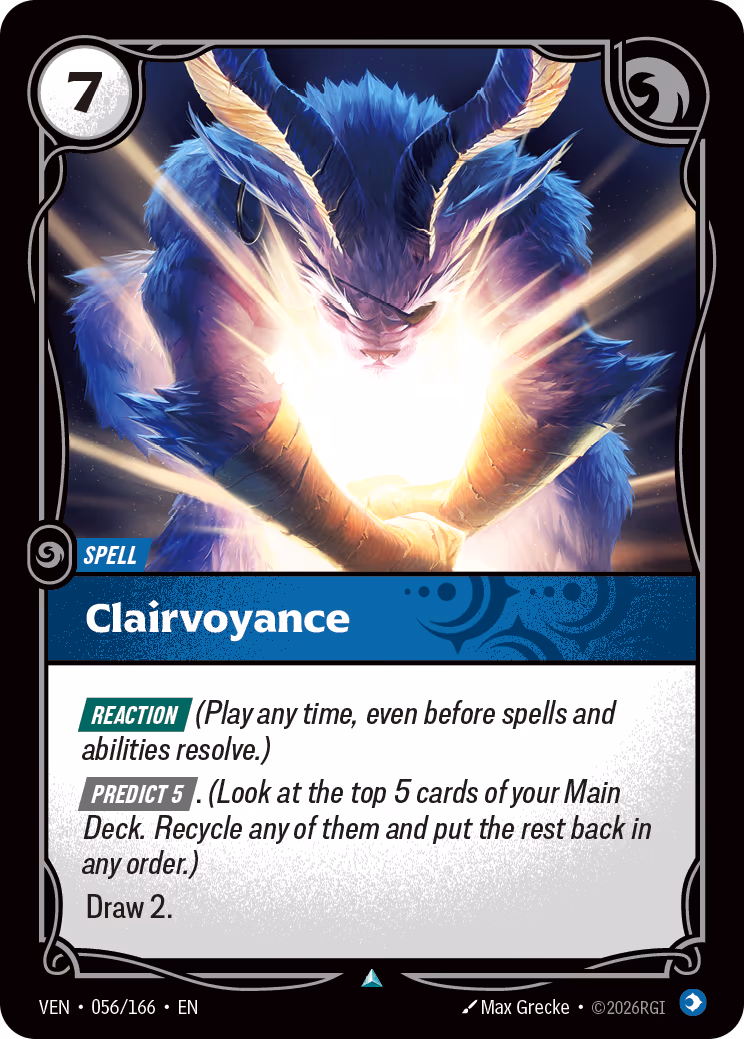 Clairvoyance VEN-056-166 Riftbound card