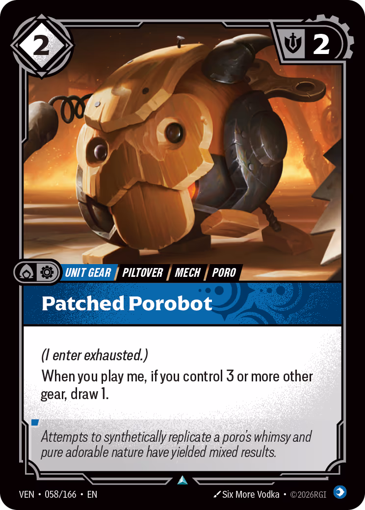 Patched Porobot VEN-058-166 Riftbound card