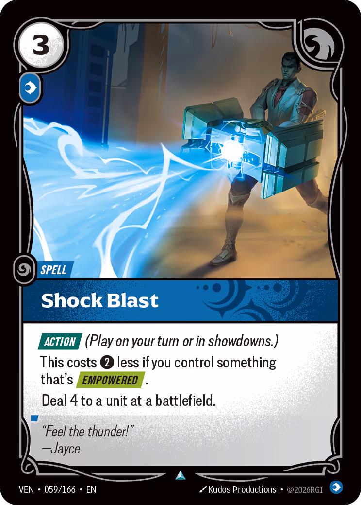 Shock Blast VEN-059-166 Riftbound card