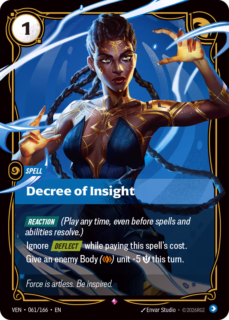 Decree of Insight VEN-061-166 Riftbound card