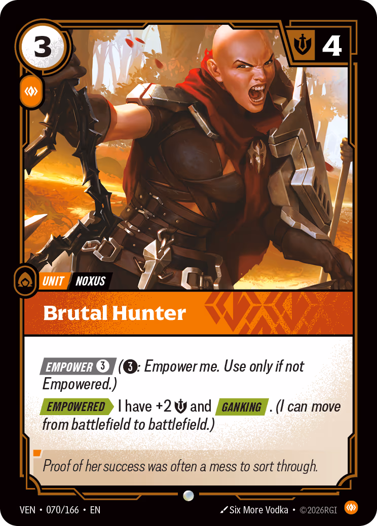 Brutal Hunter VEN-070-166 Riftbound card