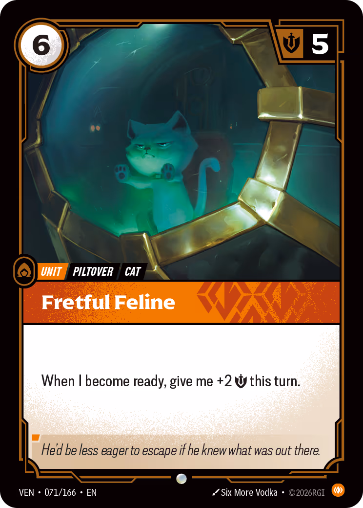 Fretful Feline VEN-071-166 Riftbound card