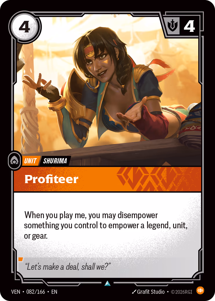 Profiteer VEN-082-166 Riftbound card