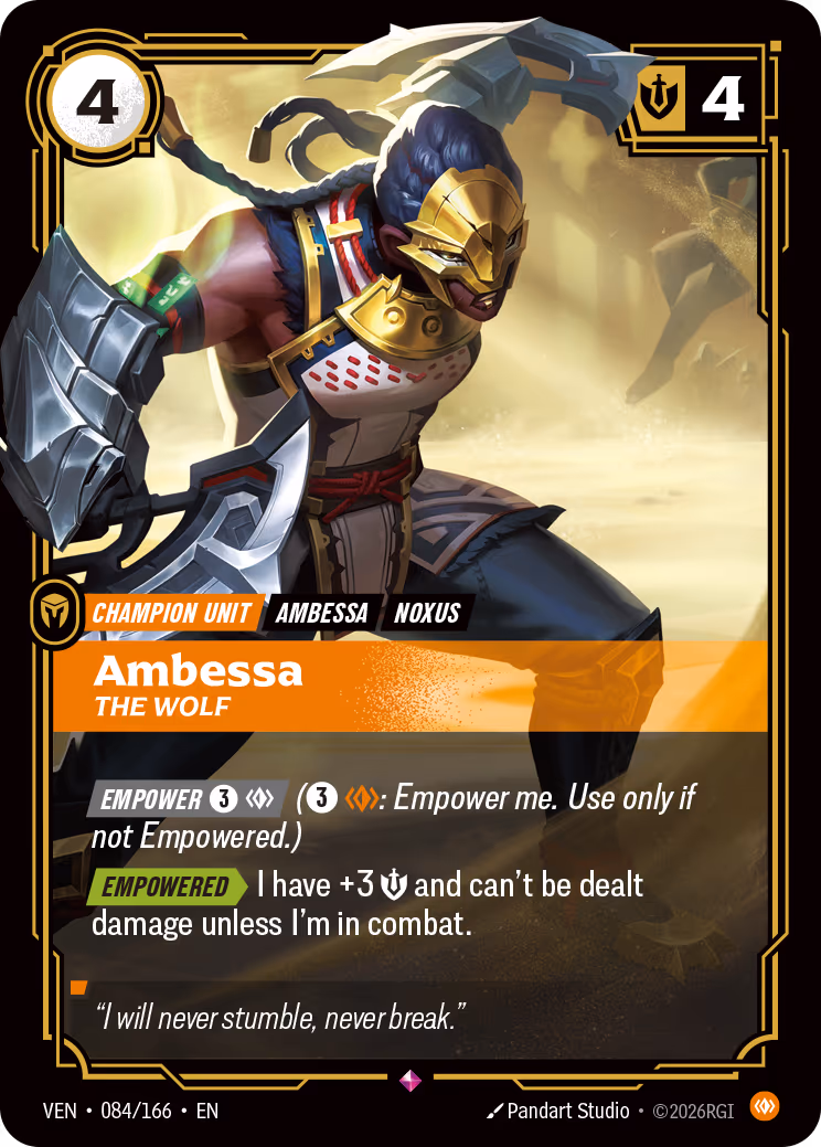 Ambessa, The Wolf VEN-084-166 Riftbound card