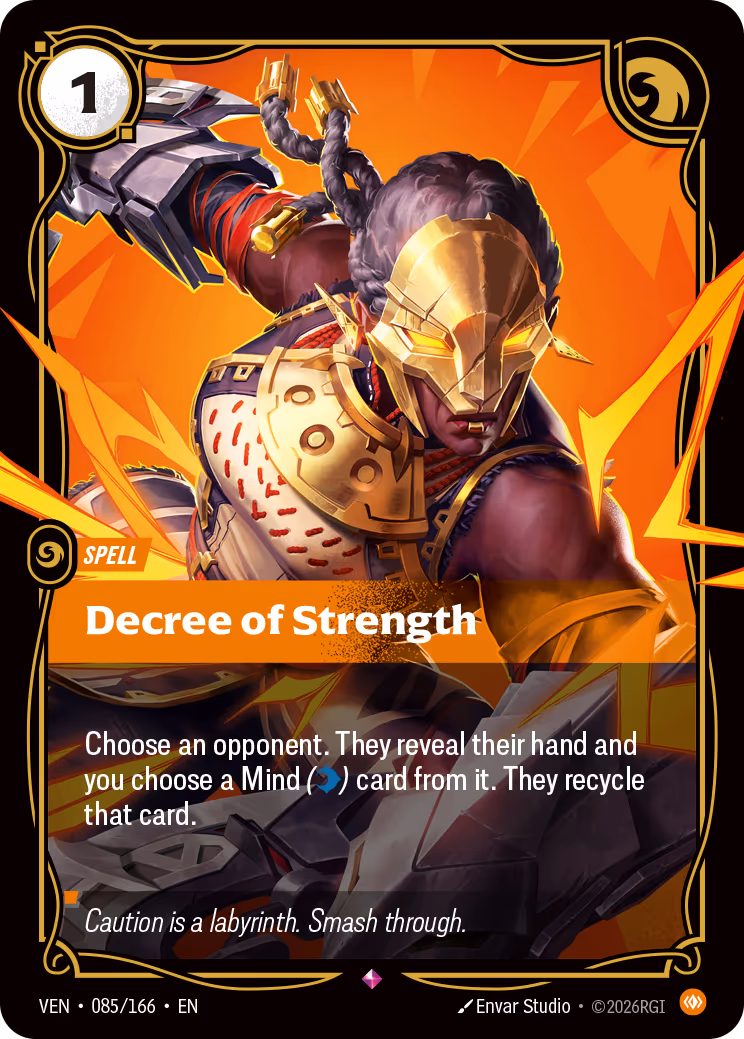 Decree of Strength VEN-085-166 Riftbound card