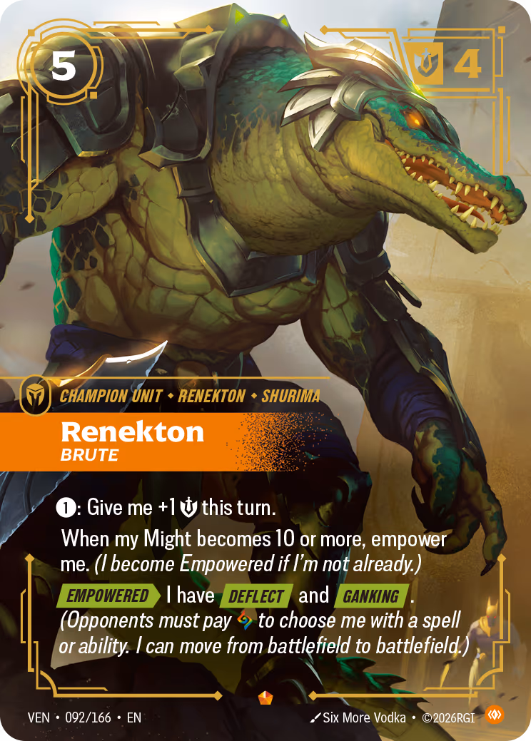 Renekton, Brute VEN-092-166 Riftbound card