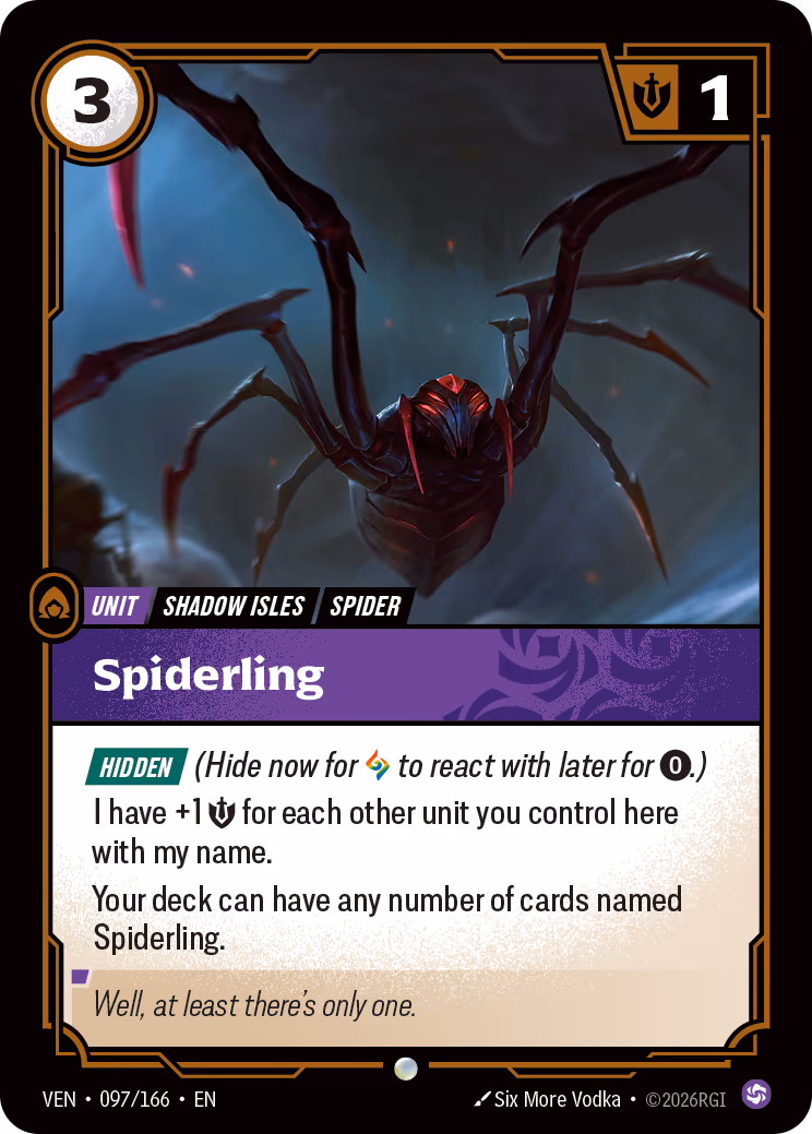 Spiderling VEN-097-166 Riftbound card