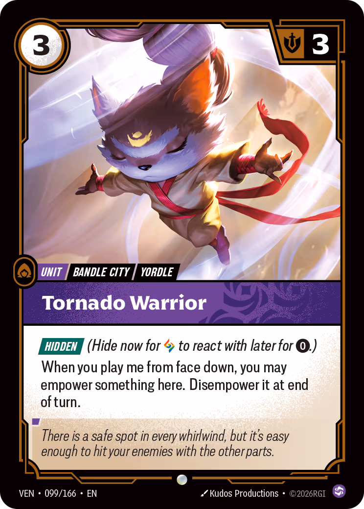 Tornado Warrior VEN-099-166 Riftbound card