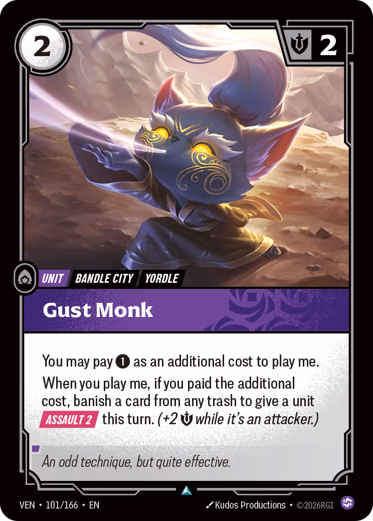 Gust Monk VEN-101-166 Riftbound card