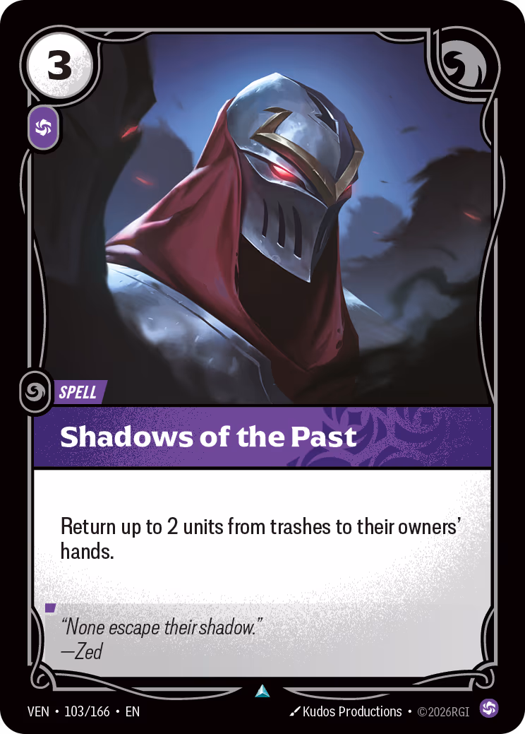 Shadows of the Past VEN-103-166 Riftbound card