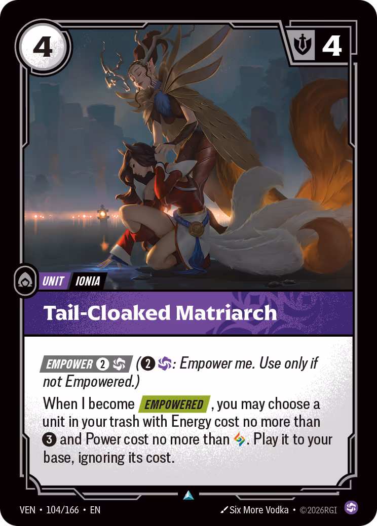 Tail-Cloaked Matriarch VEN-104-166 Riftbound card