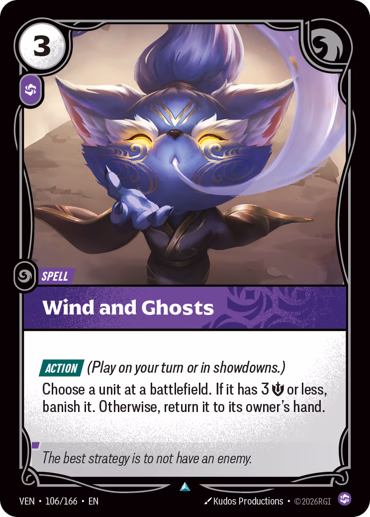 Wind and Ghosts VEN-106-166 Riftbound card