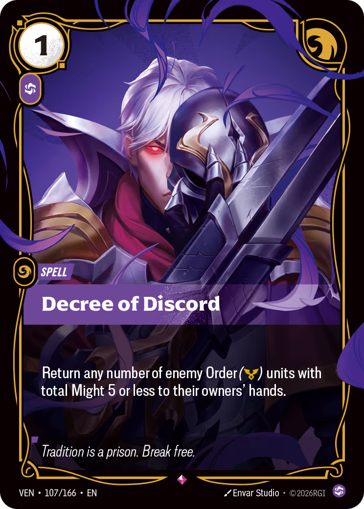 Decree of Discord VEN-107-166 Riftbound card