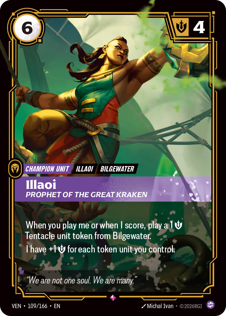 Illaoi, Prophet of the Great Kraken VEN-109-166 Riftbound card