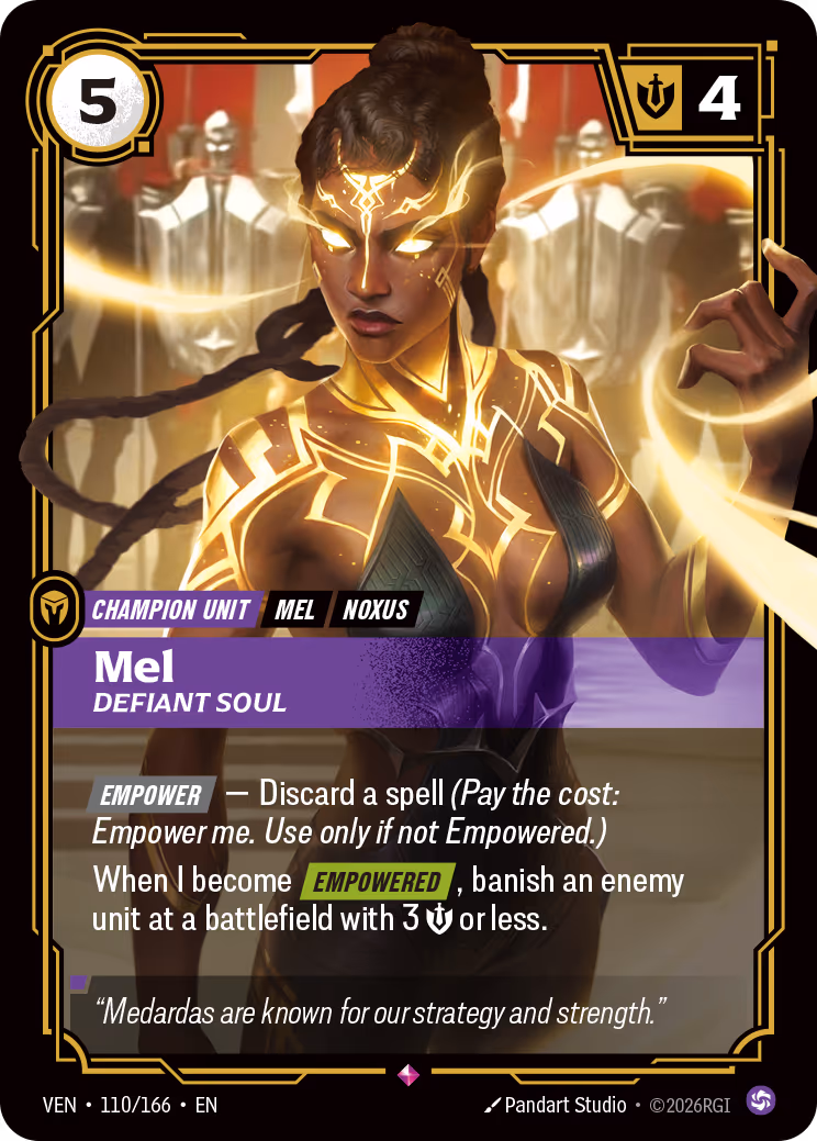 Mel, Defiant Soul VEN-110-166 Riftbound card