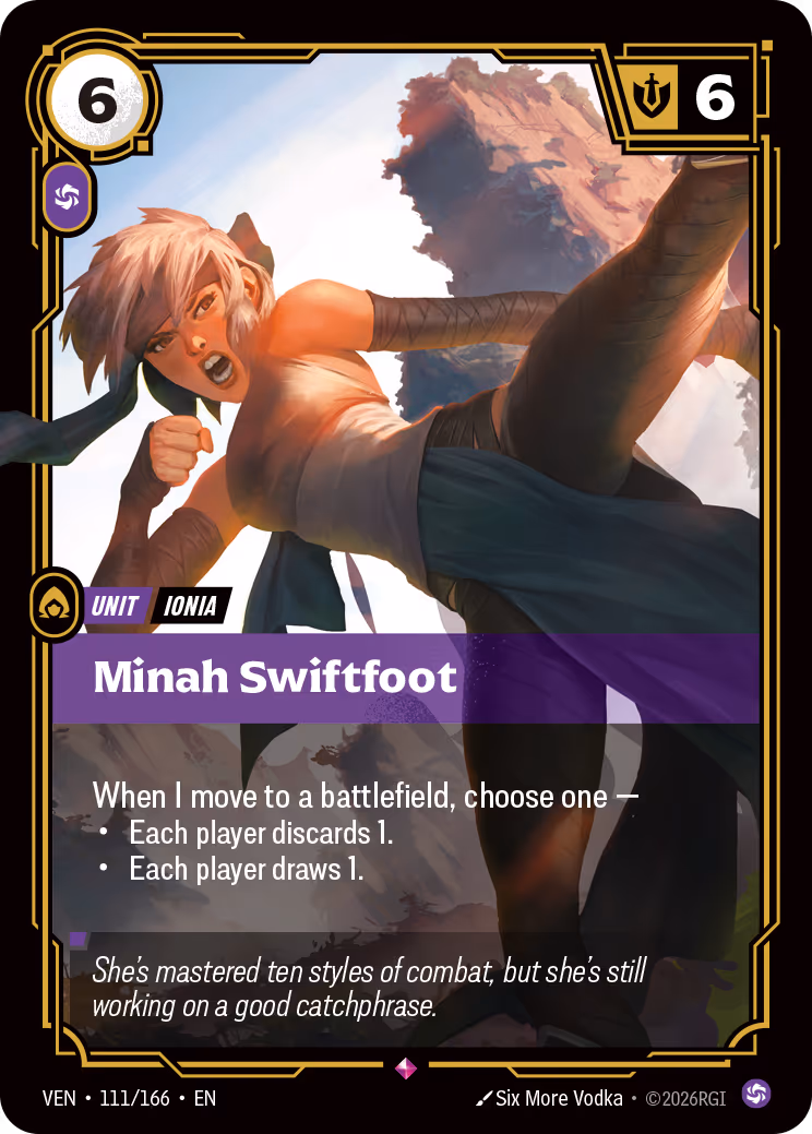 Minah Swiftfoot VEN-111-166 Riftbound card
