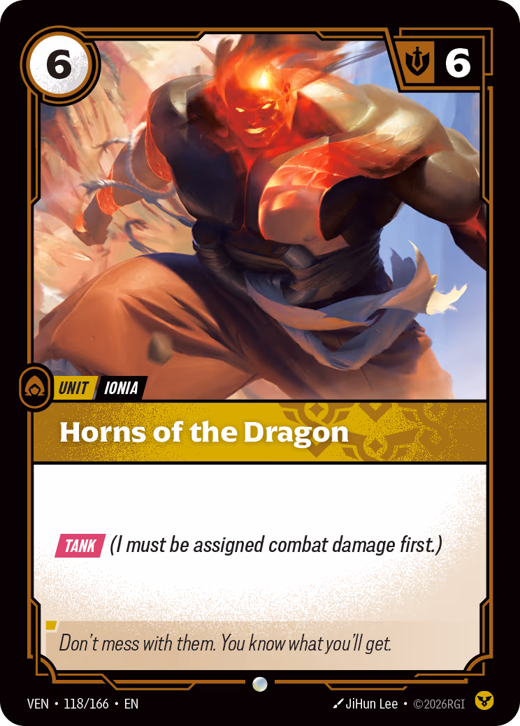 Horns of the Dragon VEN-118-166 Riftbound card