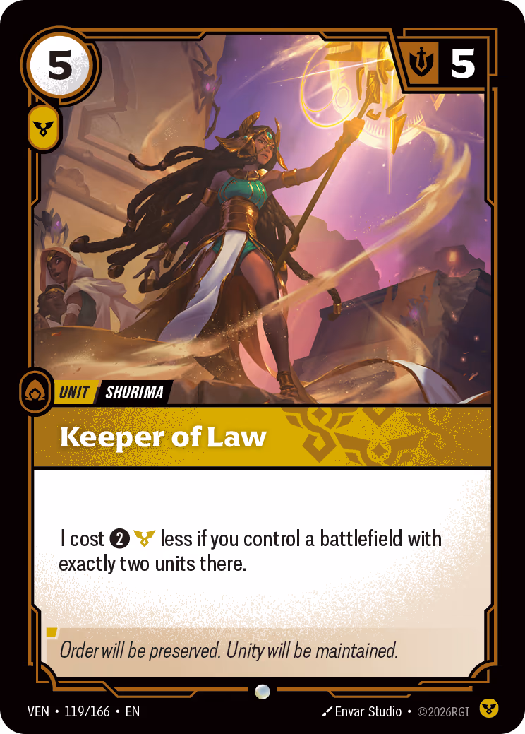 Keeper of Law VEN-119-166 Riftbound card