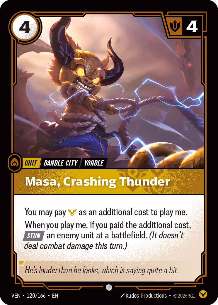 Masa, Crashing Thunder VEN-120-166 Riftbound card