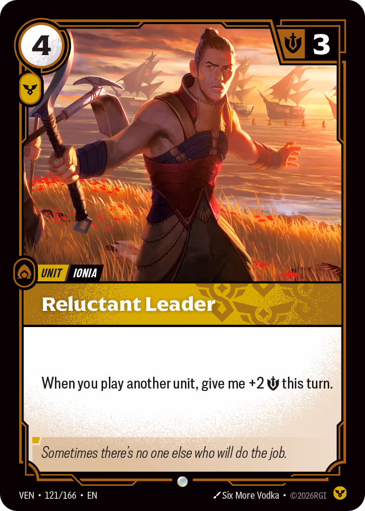 Reluctant Leader VEN-121-166 Riftbound card