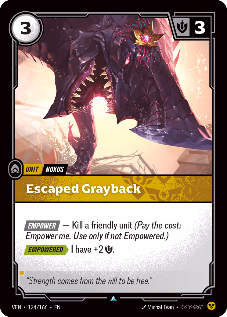 Escaped Grayback VEN-124-166 Riftbound card
