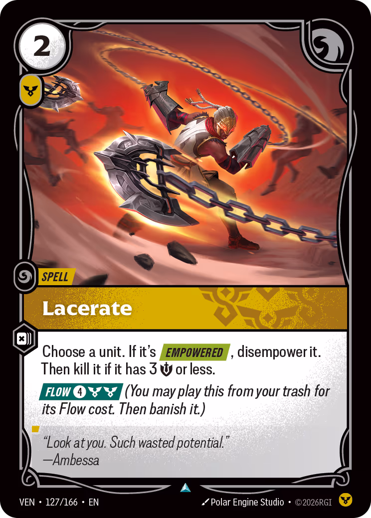 Lacerate VEN-127-166 Riftbound card