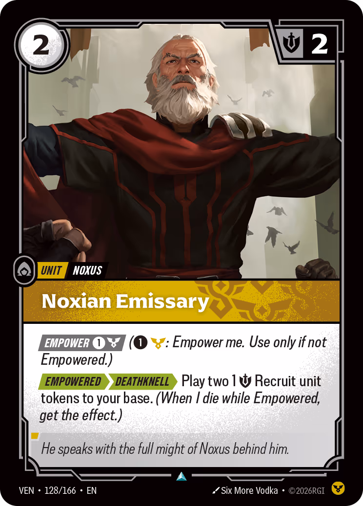 Noxian Emissary VEN-128-166 Riftbound card