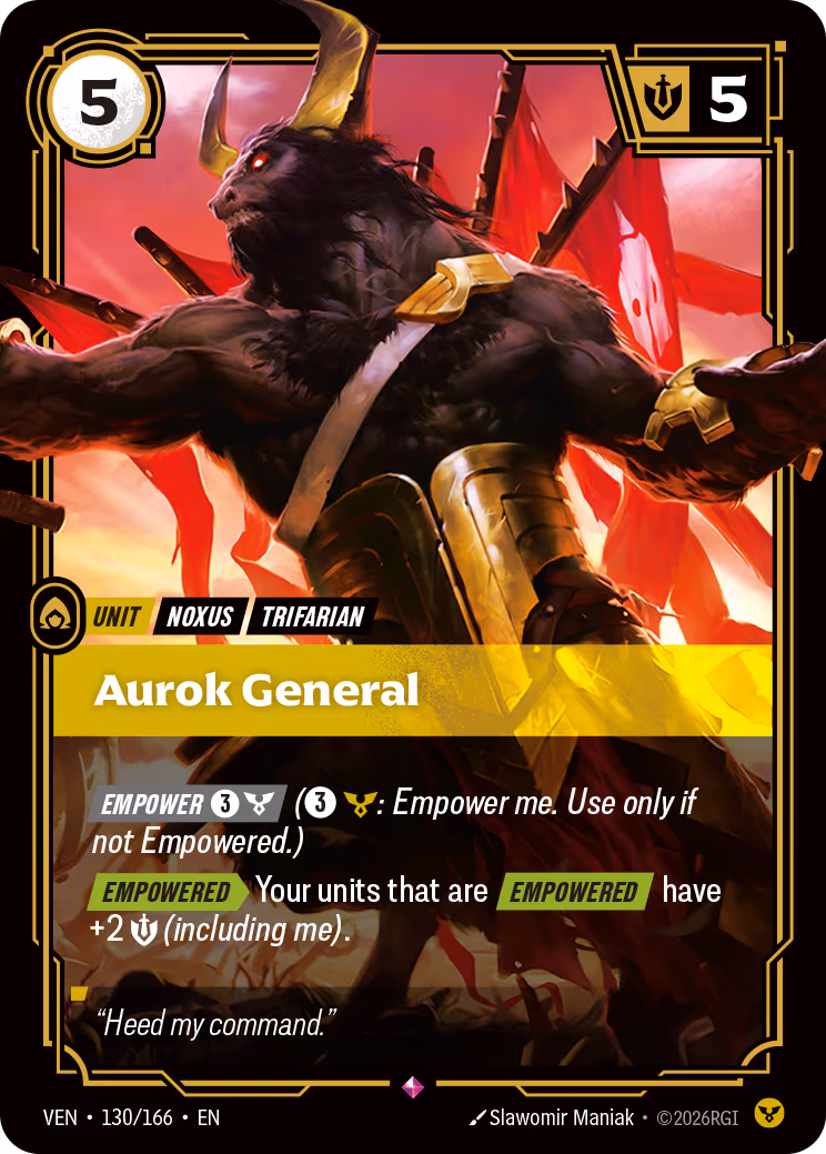 Aurok General VEN-130-166 Riftbound card