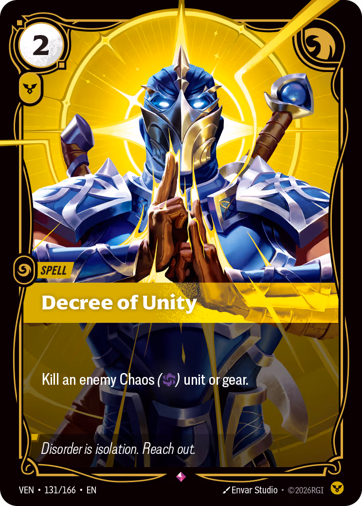 Decree of Unity VEN-131-166 Riftbound card