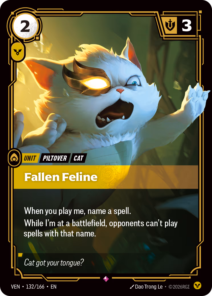 Fallen Feline VEN-132-166 Riftbound card
