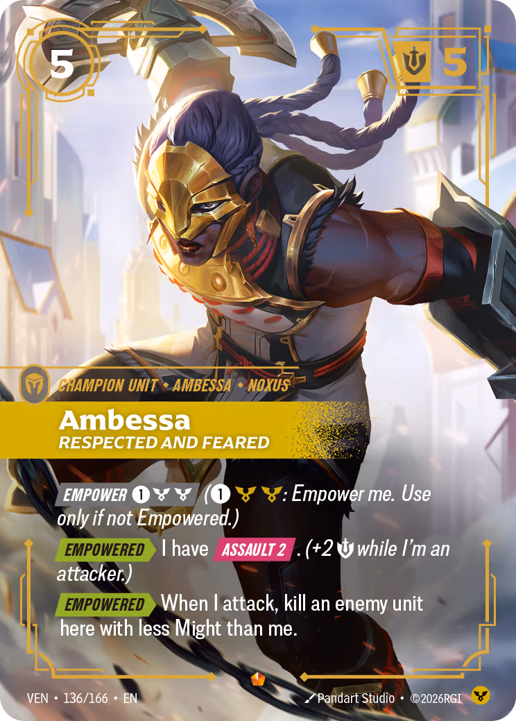 Ambessa, Respected and Feared VEN-136-166 Riftbound card