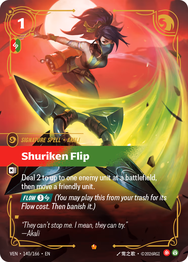 Shuriken Flip VEN-140-166 Riftbound card
