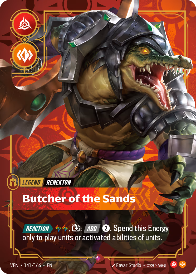 Renekton - Butcher of the Sands VEN-141-166 Riftbound card