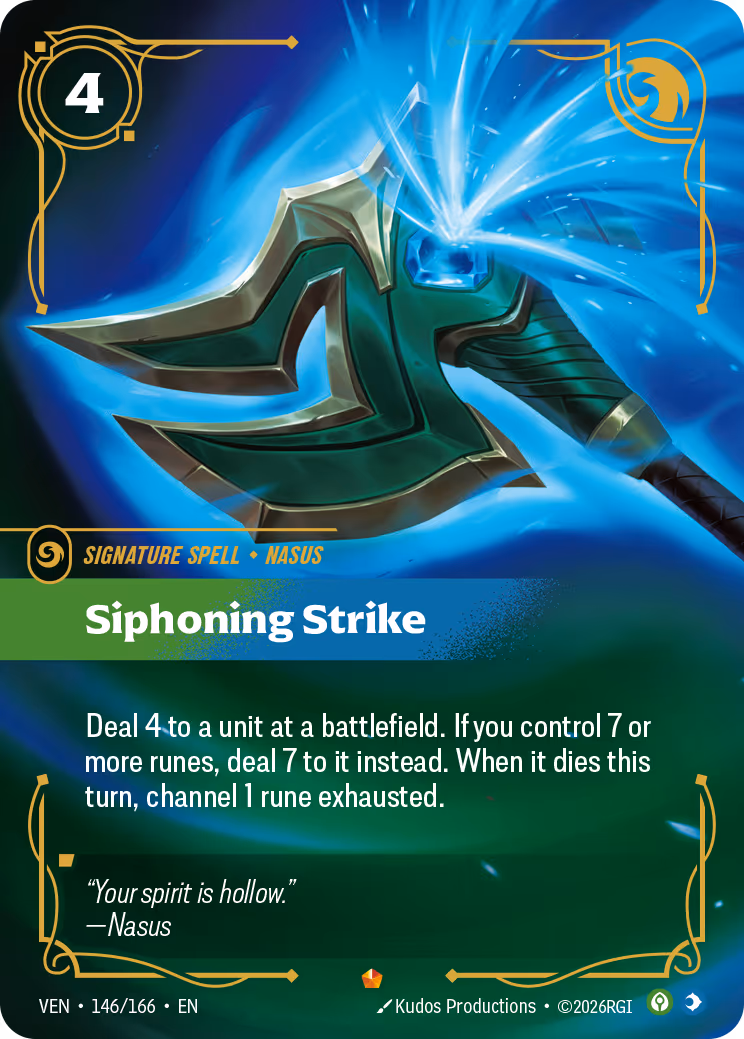 Siphoning Strike VEN-146-166 Riftbound card