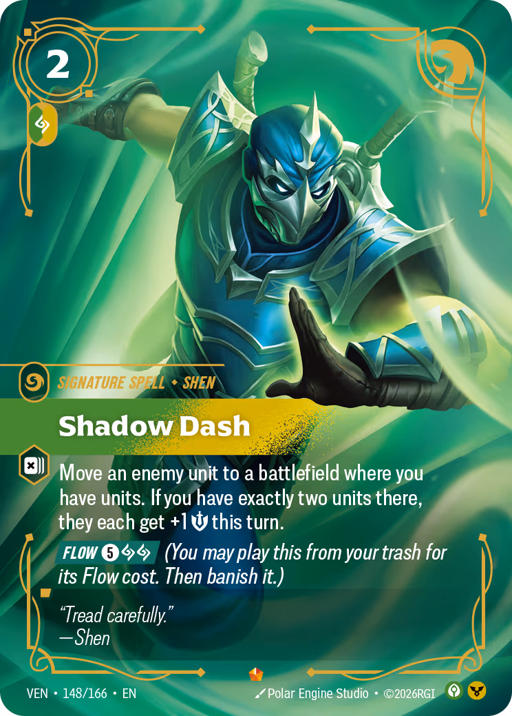 Shadow Dash VEN-148-166 Riftbound card